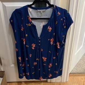Daniel Rainn Blue Floral Blouse